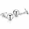 Sterling Silver Cricket Ball Engraved Cufflinks