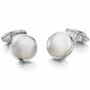 Hylton Engraved Cufflinks - Pearl