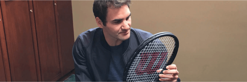 roger federer engraved racket