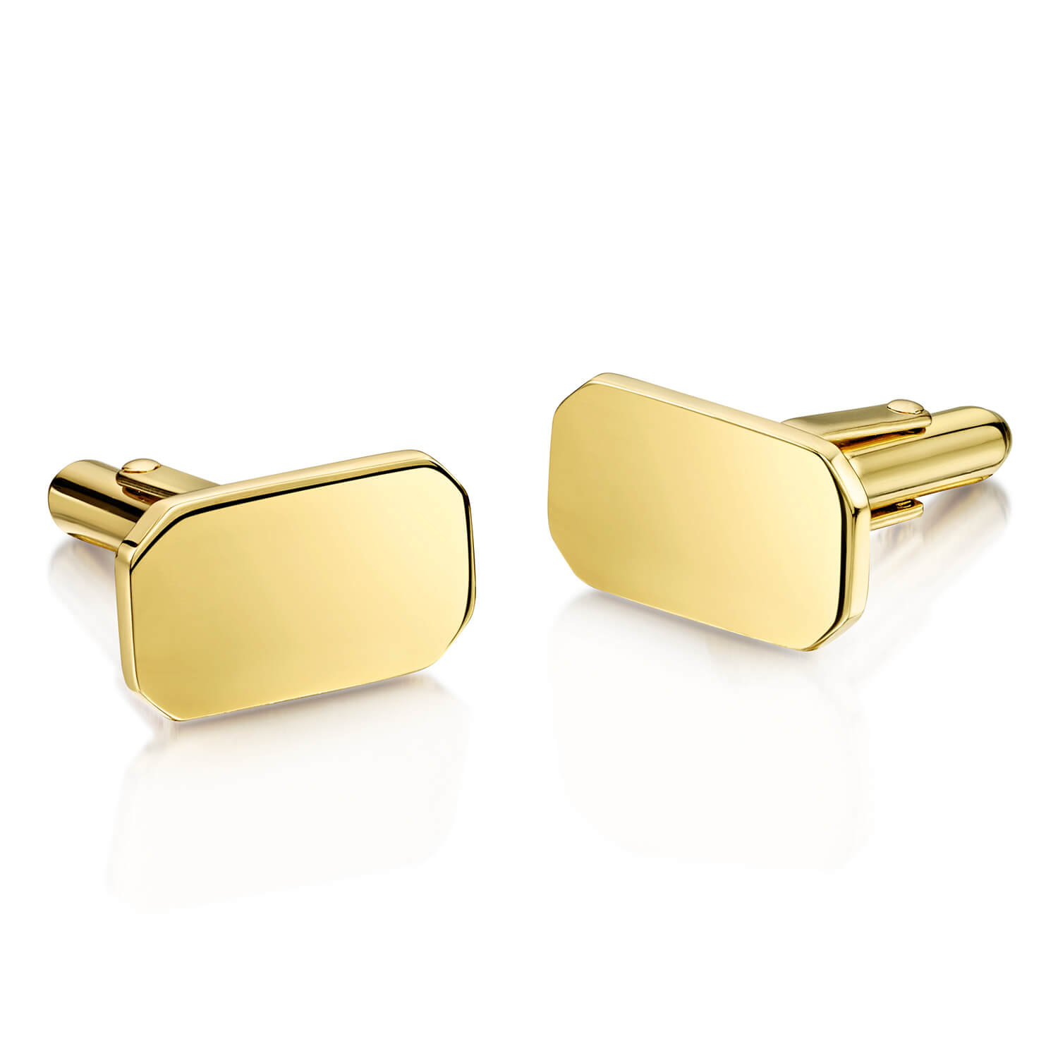 Gold Plated Sterling Silver Engraved Cufflinks for Men Engravers Guild