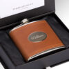 personalised hip flask in engravers guild gift box