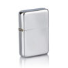 Classic silver personalised lighter on white background