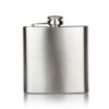 Classic grey stainless steel personalised hip flask