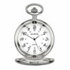 personalised pocket watch in silver and numerals