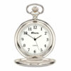 silver classic pocket watch with custom engraving