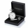 Alpine silver pocket watch in open box