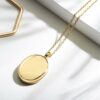 Big Oval Locket Gold Plain