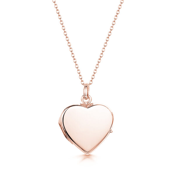 rose gold on silver plate engraved locket