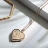 Heart Full Scroll Rose Gold Locket