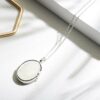 Small oval plain silver locket