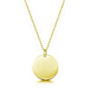 custom gold necklace disc pendant