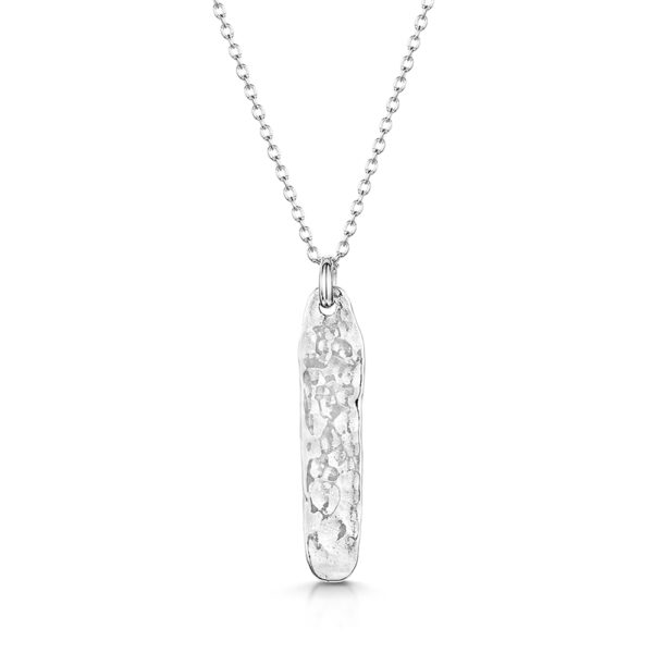 engraved ingot silver pendant necklace