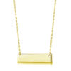 engraved name bar gold vermeil necklace