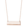 engraved name bar rose gold necklace