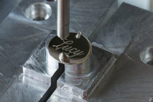 engraving of silver necklace