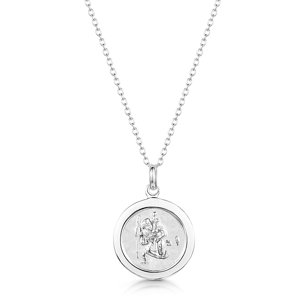 Gold St Christopher Necklace Engraved 2024 | www.rgpa.com