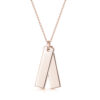 engraved twin tag necklace with rose gold plating