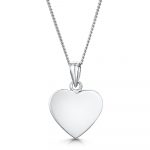 classic silver heart personalised necklace