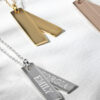 Twin tag engraved necklaces