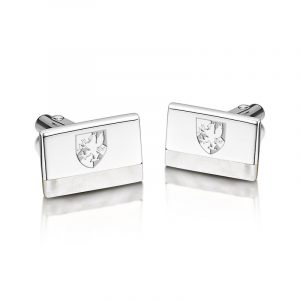 engraved pearl silver cufflinks