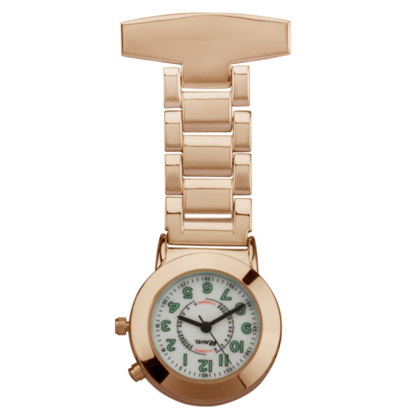 engraved rose gold fob watch backlight