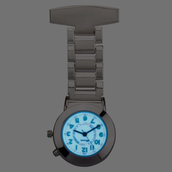 engraved backlit nurses watch silver