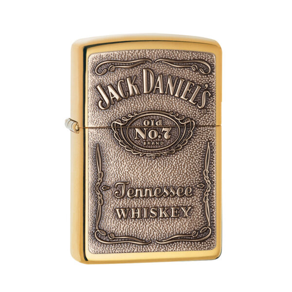 jack Daniels brass zippo lighter engraved