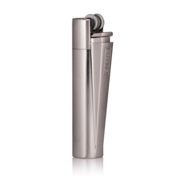 engraved clipper lighter in brushed steel