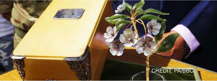 engraved faberge flower