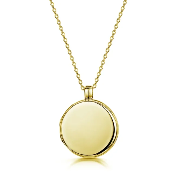 Round Personalised Locket - Gold