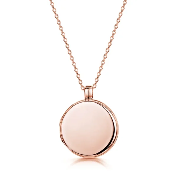 Round Personalised Locket - Rose Gold