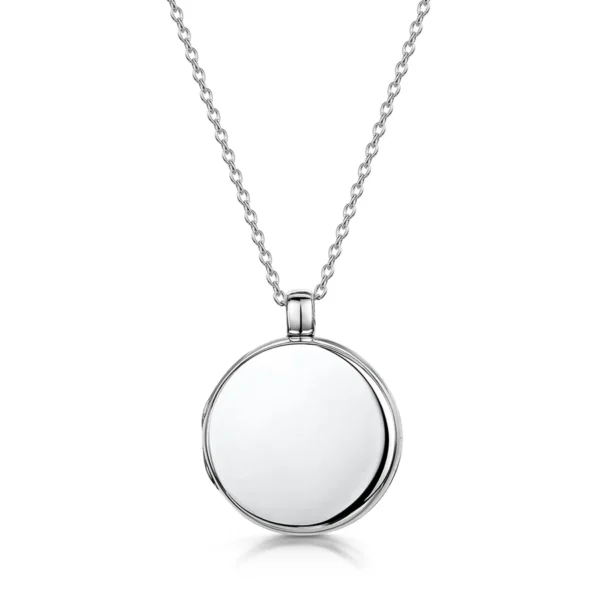 Round Personalised Locket - Silver