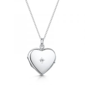 Diamond-personalised-locket-silver