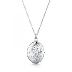 Small-scroll-oval-locket-silver