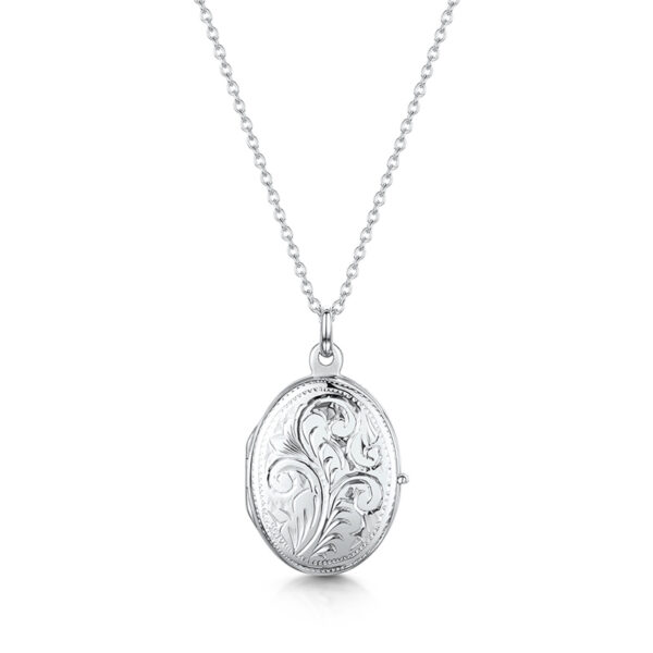 Small-scroll-oval-locket-silver