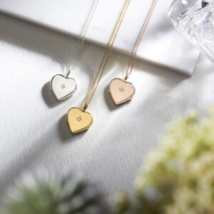 3 diamond set heart lockets