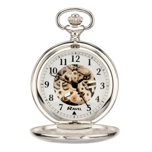 Personalised-Ravel-Pocket-Watch-Silver-Mechanic