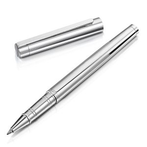 Century-Silver-Rollerball-Pen-lid-off