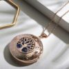 Rose Gold Big Tree Of Life Locket