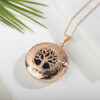 Rose gold tree of life locket