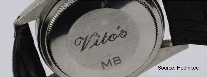 marlon brando engraved watch