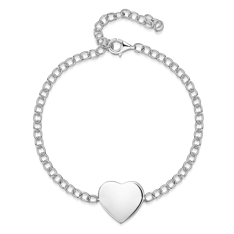 Personalised Mixed Metal Heart Bracelet | Lisa Angel