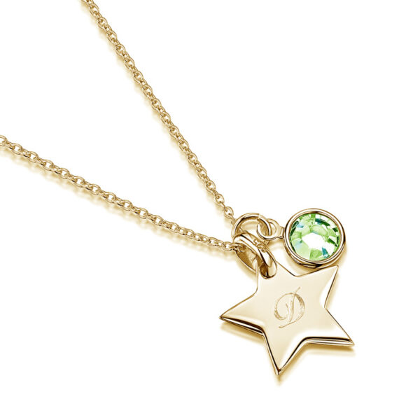 Little-Star-Initial-personalised-necklace---gold