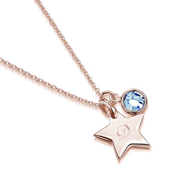 Little-Star-Initial-personalised-necklace---rose