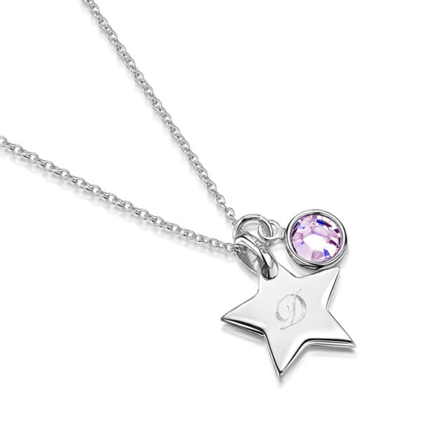 Little-Star-Initial-personalised-necklace---silver