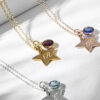 Birthstone star necklace