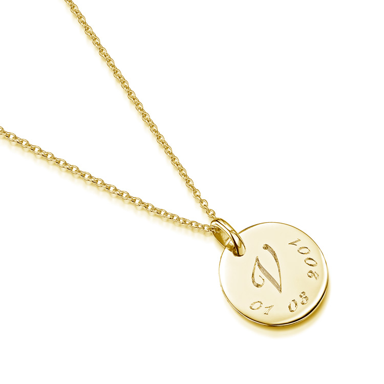 Engraved Initial Necklaces | Letter Necklace & Pendants - The Silver Store