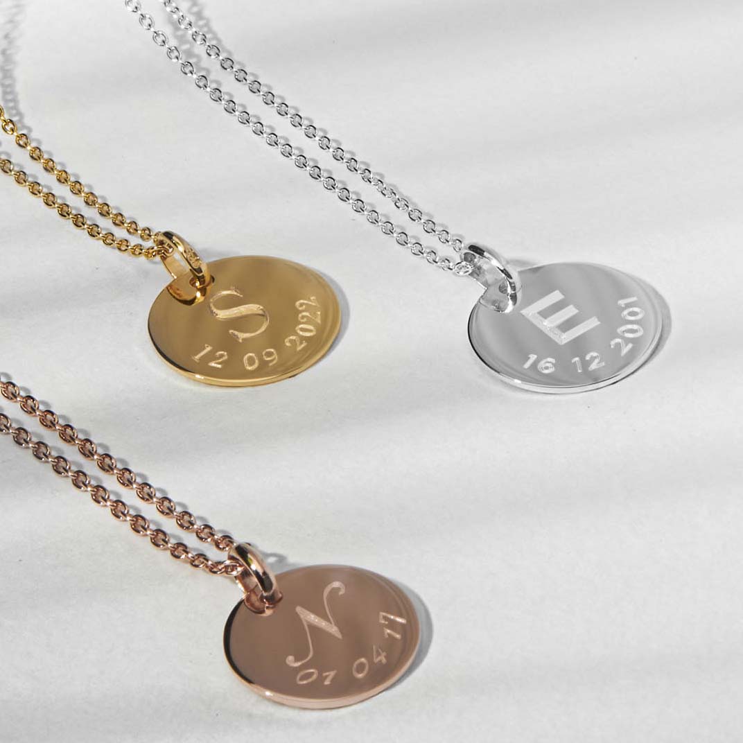 Personalised Date Necklace 18ct Gold Plate – Daisy London