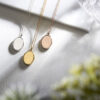 3 oval lockets - silver, gold, rose gold