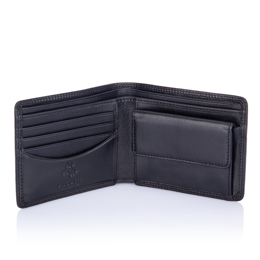 Cash & Coin Personalised Wallet Black Leather | Engravers Guild